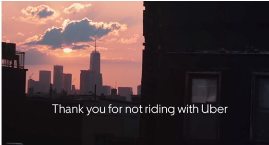 Thankyoufornotridingwithuber